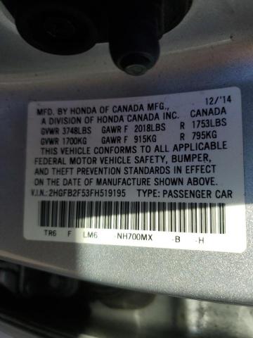 2HGFB2F53FH519195 Honda Civic Lx