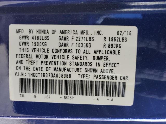 1HGCT1B37GA008068 Honda Accord Lx-s