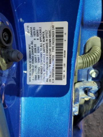2HGFC2F81KH534733 Honda Civic Sport