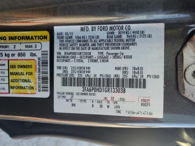3FA6P0HD1GR133038 Ford FUSION SE