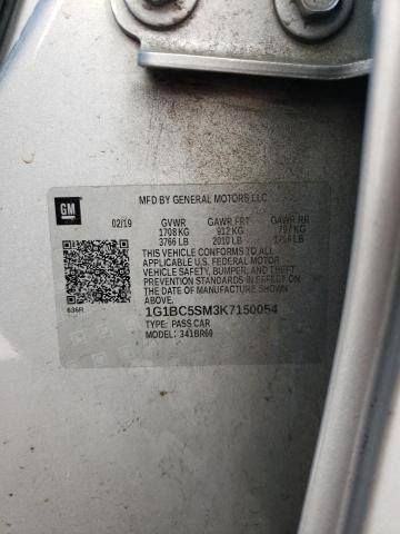 1G1BC5SM3K7150054 Chevrolet CRUZE LS