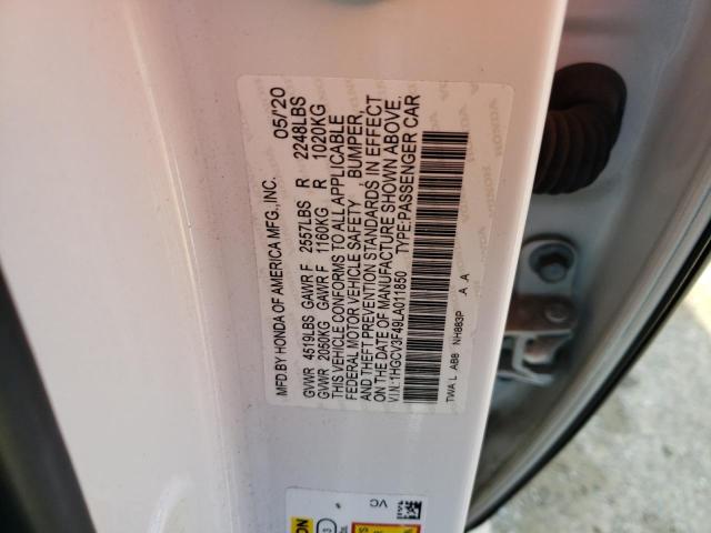 1HGCV3F49LA011850 Honda Accord Hybrid Ex
