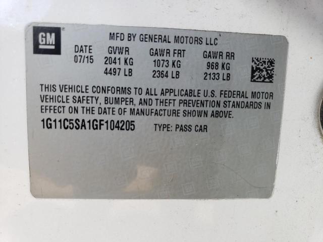1G11C5SA1GF104205 Chevrolet Malibu Limited Lt