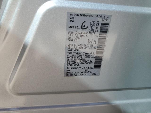 5N1AL0MM1FC517416 Infiniti QX60