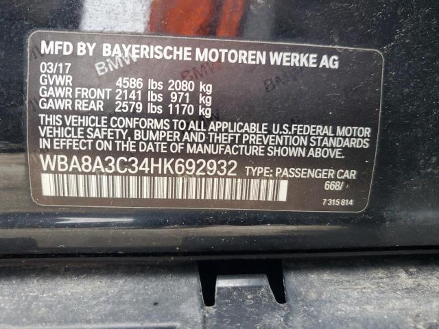 WBA8A3C34HK692932 BMW 320 XI