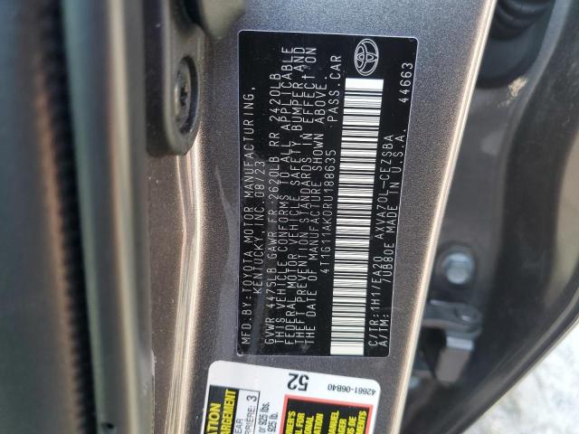 4T1G11AK0RU188635 Toyota Camry Se Night Shade