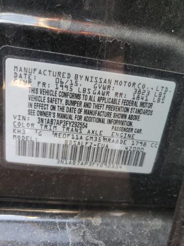 3N1AB7AP3FY292554 Nissan SENTRA S