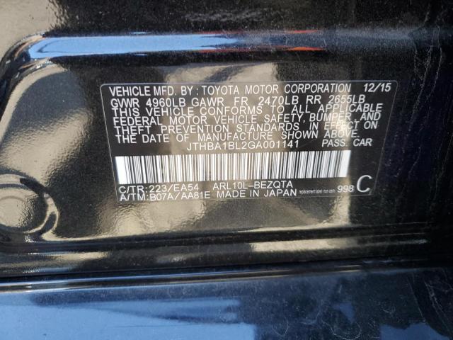 JTHBA1BL2GA001141 Lexus Gs 200t Base