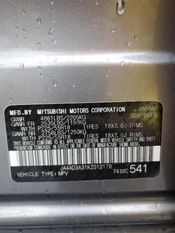 JA4AD3A31KZ012170 Mitsubishi Outlander Se