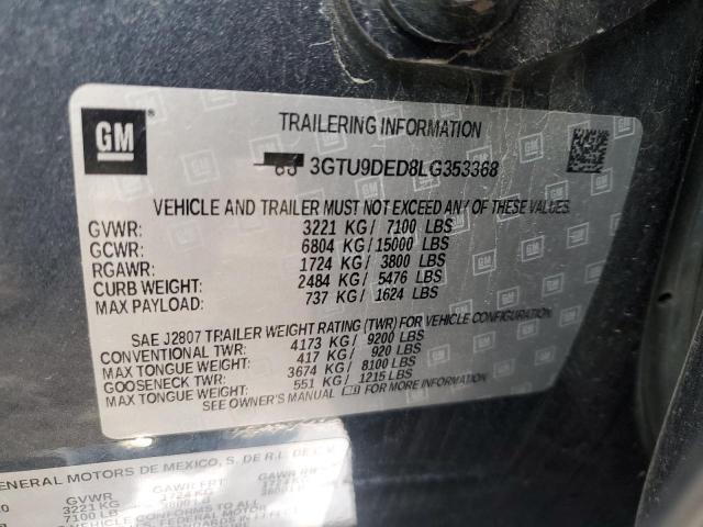 3GTU9DED8LG353368 GMC Sierra K1500 Slt