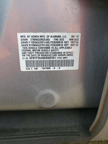 5FNYF3H48EB002291 Honda Pilot Ex