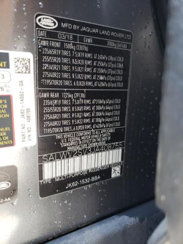SALWV2SV3JA408755 Land Rover Range Rover Sport Hse Dynamic