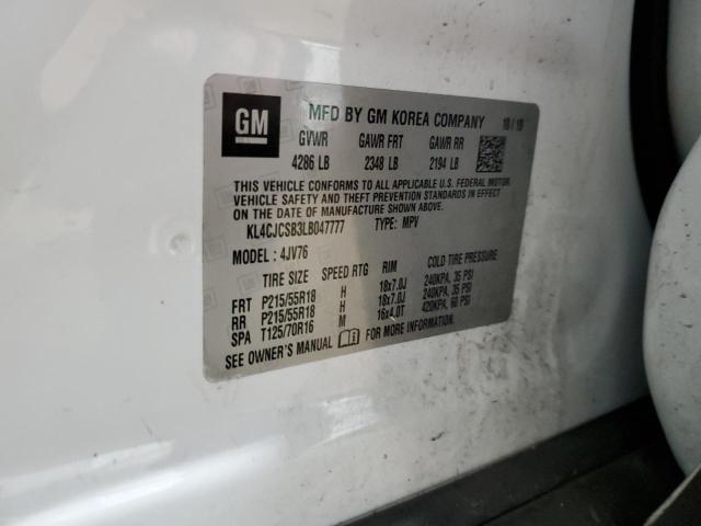 KL4CJCSB3LB047777 Buick Encore Essence