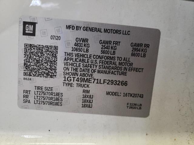 1GT49ME71LF293266 GMC Sierra K2500 Sle