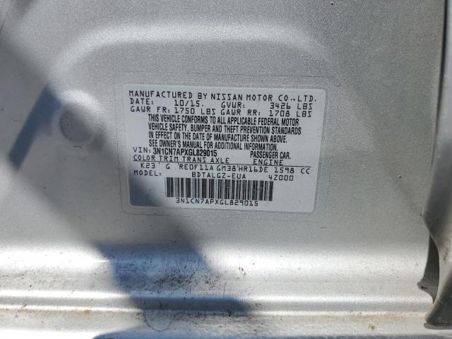3N1CN7APXGL829015 Nissan VERSA S