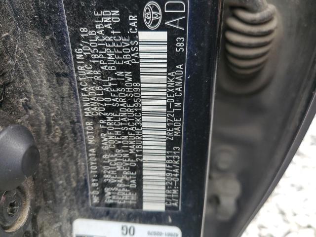 2T1BURHE3KC195098 Toyota COROLLA L