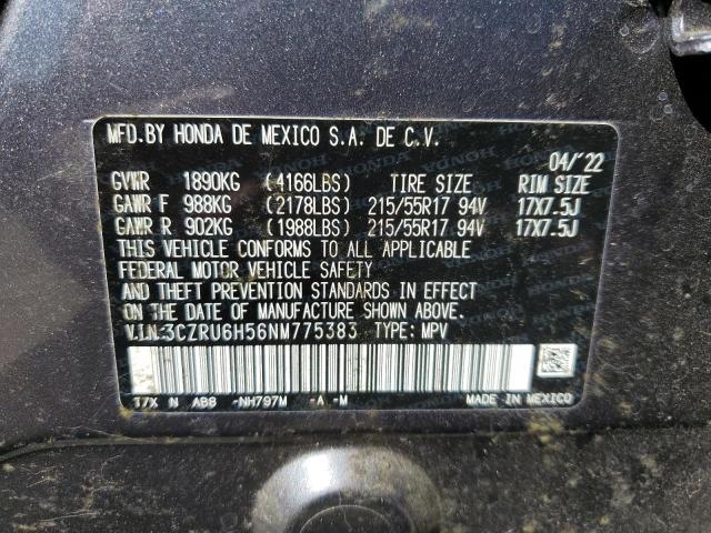 3CZRU6H56NM775383 Honda HR-V EX