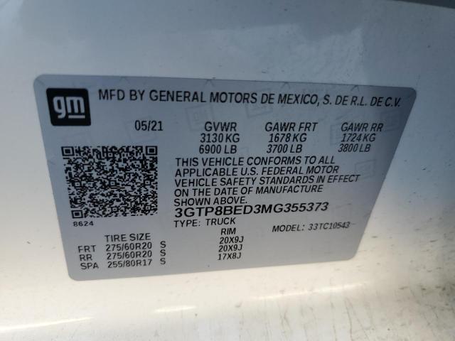 3GTP8BED3MG355373 GMC Sierra C1500 Sle