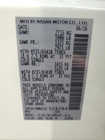 5N1AL0MN2GC524594 Infiniti QX60
