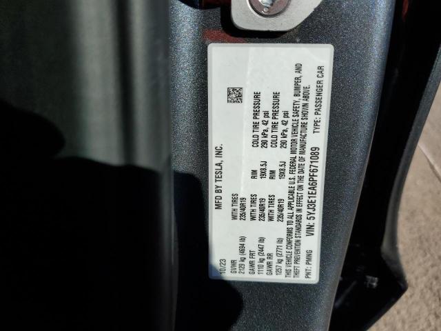 5YJ3E1EA6PF671089 Tesla MODEL 3