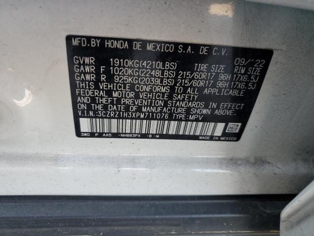 3CZRZ1H3XPM711076 Honda HR-V LX