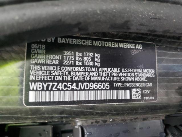 WBY7Z4C54JVD96605 BMW I3 REX