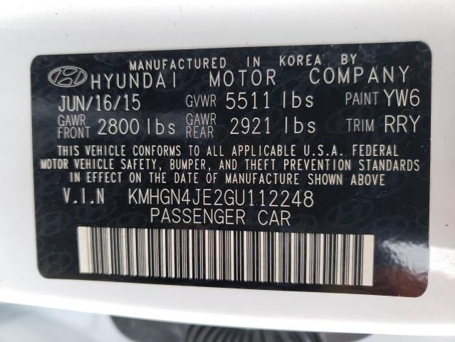 KMHGN4JE2GU112248 Hyundai Genesis 3.8l