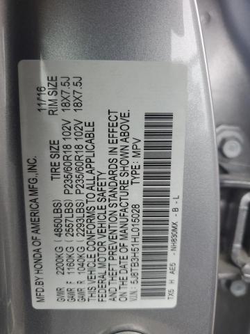 5J8TB3H51HL015028 Acura Rdx Technology
