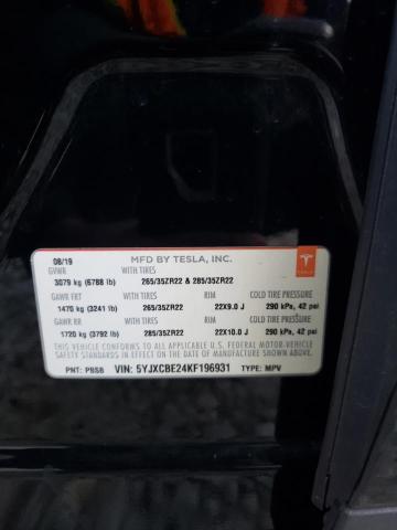 5YJXCBE24KF196931 Tesla MODEL X