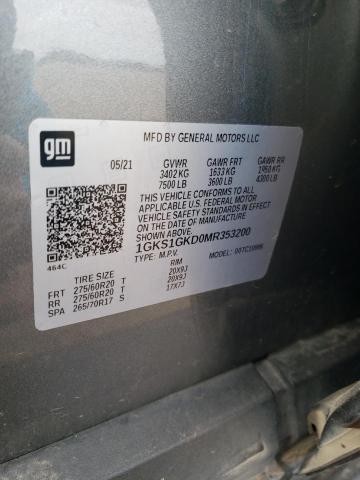 1GKS1GKD0MR353200 GMC Yukon Xl C1500 Slt