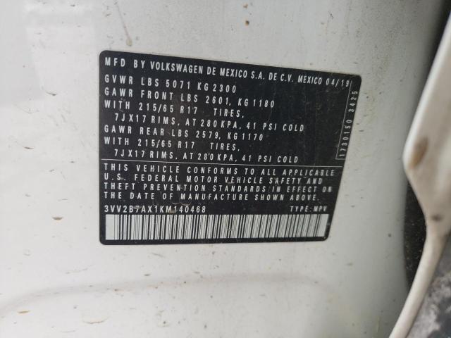 3VV2B7AX1KM140468 Volkswagen TIGUAN SE