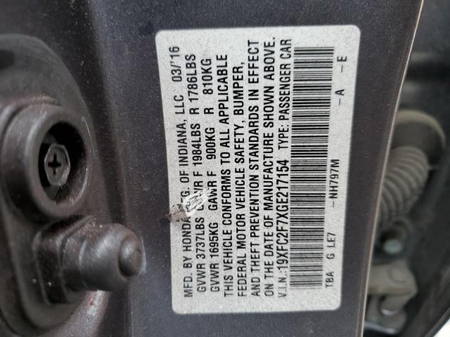 Honda CIVIC EX 2016 19XFC2F7XGE217154 Image 12