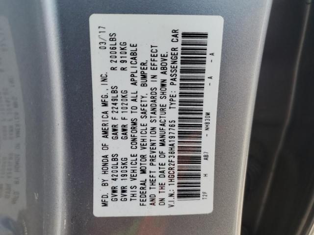 1HGCR2F38HA197765 Honda ACCORD LX