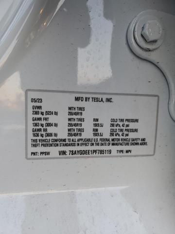 7SAYGDEE1PF785119 Tesla Model Y