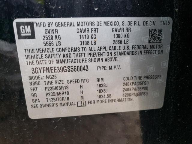 3GYFNEE39GS560043 Cadillac Srx Luxury Collection