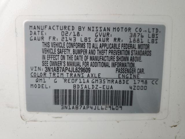 3N1AB7AP4JL629609 Nissan SENTRA S