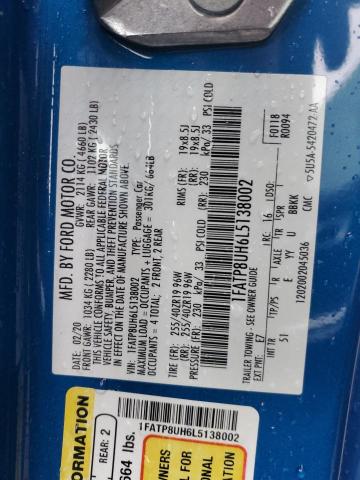 1FATP8UH6L5138002 Ford MUSTANG