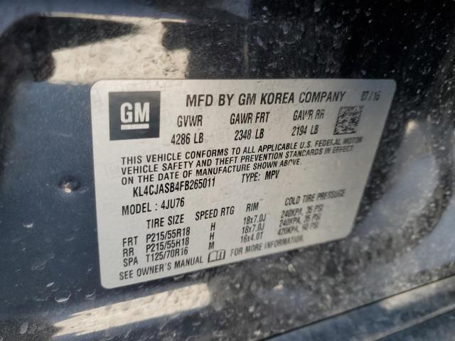 KL4CJASB4FB265011 Buick Encore