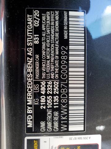 W1KWK8DB7LG009892 Mercedes-Benz C 300