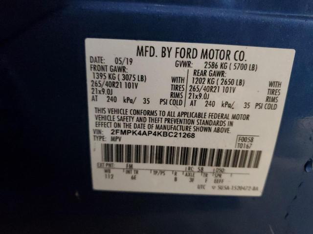 2FMPK4AP4KBC21268 Ford EDGE ST