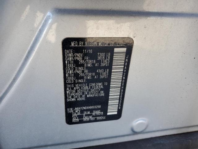 JN8AY2NDXH9003259 Nissan ARMADA SV
