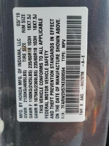 7FARW2H57KE009594 Honda CR-V EX