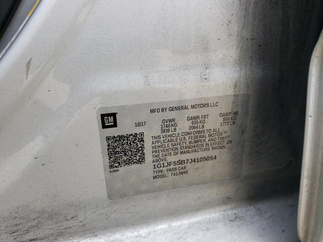 1G1JF5SB7J4105054 Chevrolet Sonic Premier