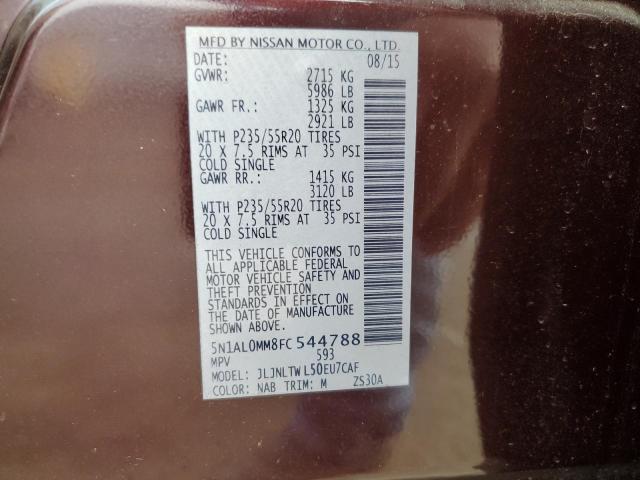 5N1AL0MM8FC544788 Infiniti QX60