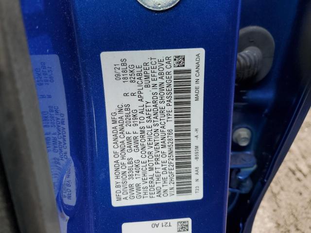 2HGFE2F25NH528766 Honda Civic Lx
