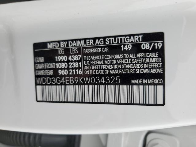 WDD3G4EB9KW034325 Mercedes-Benz A 220
