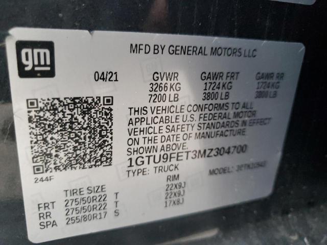 1GTU9FET3MZ304700 GMC Sierra K1500 Denali