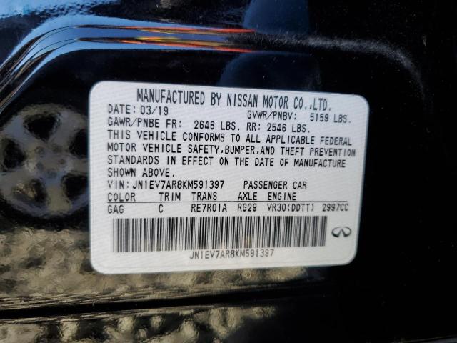 JN1EV7AR8KM591397 Infiniti Q50 LUXE