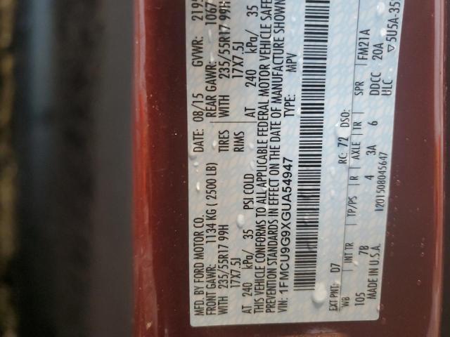 1FMCU9G9XGUA54947 Ford ESCAPE SE