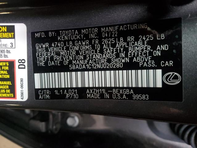 58ADA1C12NU020280 Lexus Es 300h Base